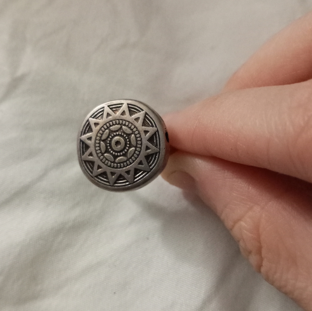 Hand crafted New silver plated boho statement cocktail ring